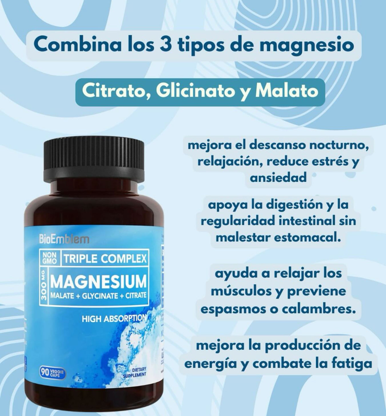 Triple Magnesio Complex (90 Cápsulas)