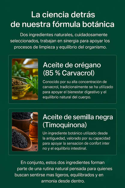 Aceite de Orégano + Aceite de semilla negra (carvacol)