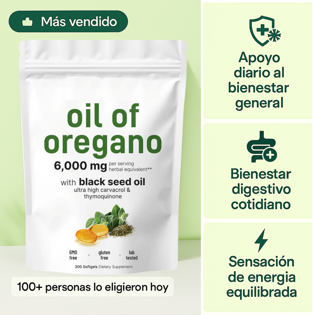 Aceite de Orégano + Aceite de semilla negra (carvacol)